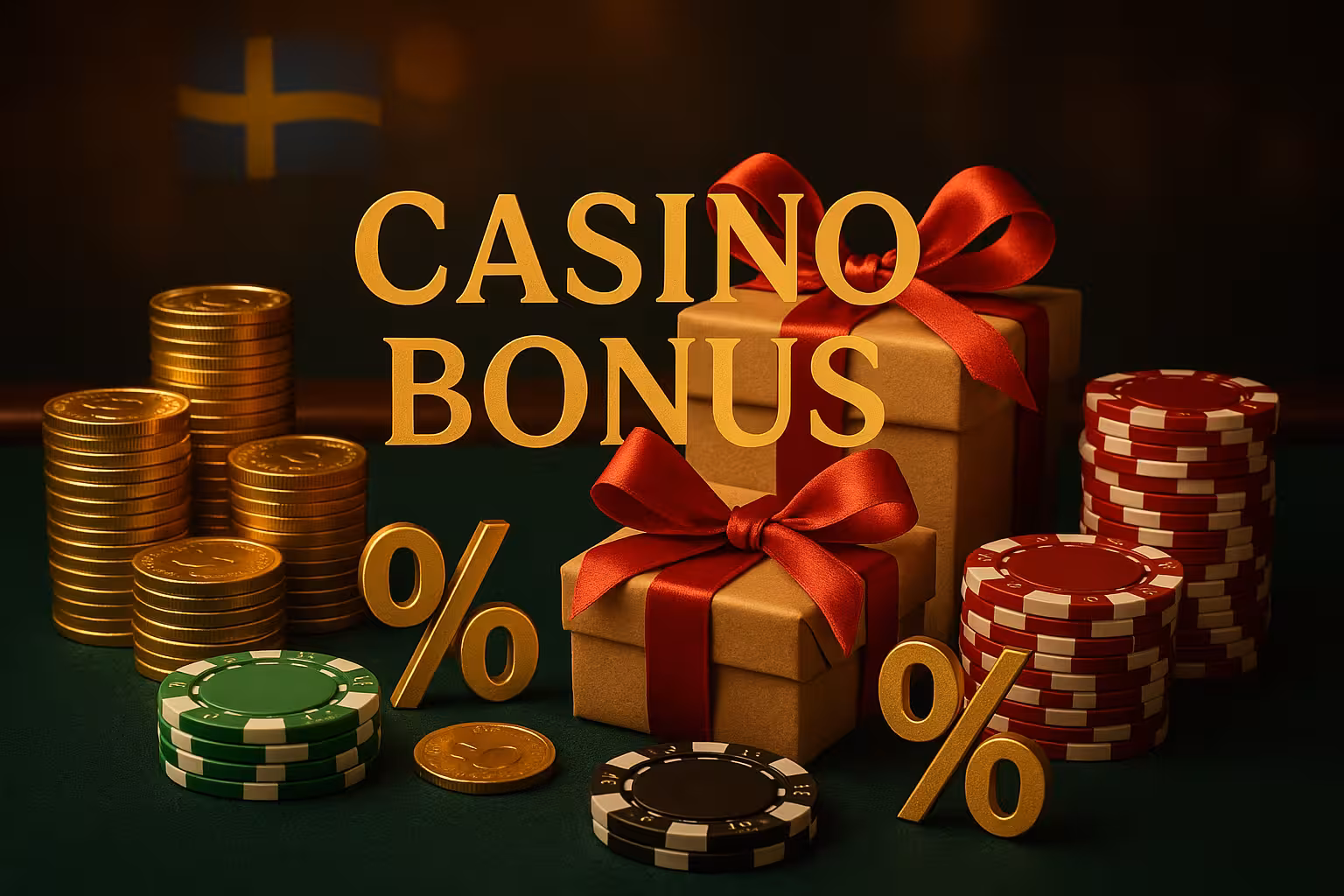 Jämförelse av Sveriges bästa casino bonusar med guldmynt och presentpaket