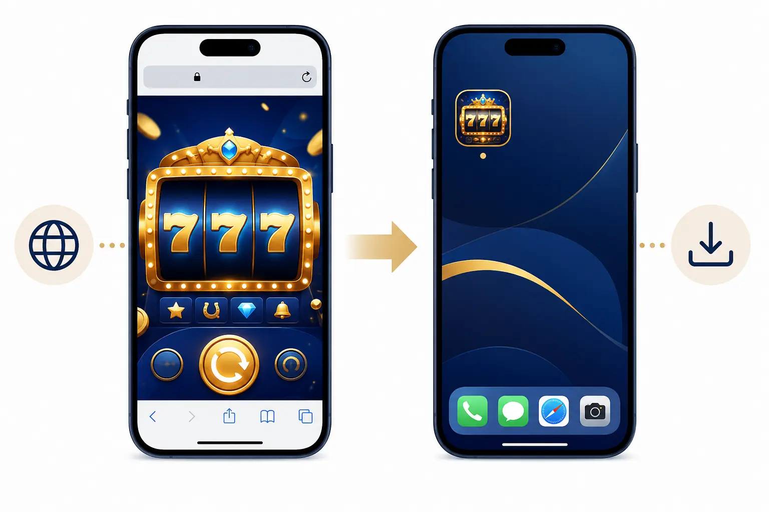 Mobilcasino i webbläsaren jämfört med casino app på iPhone och Android